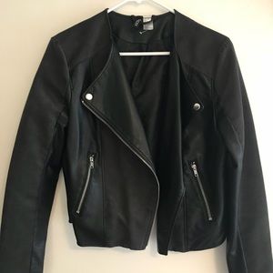 Black leather jacket